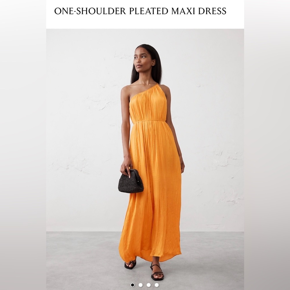Banana Republic One-Shoulder Turmeric Maxi Dress NWT - Size Large